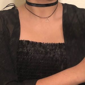 Two in One triangle choker